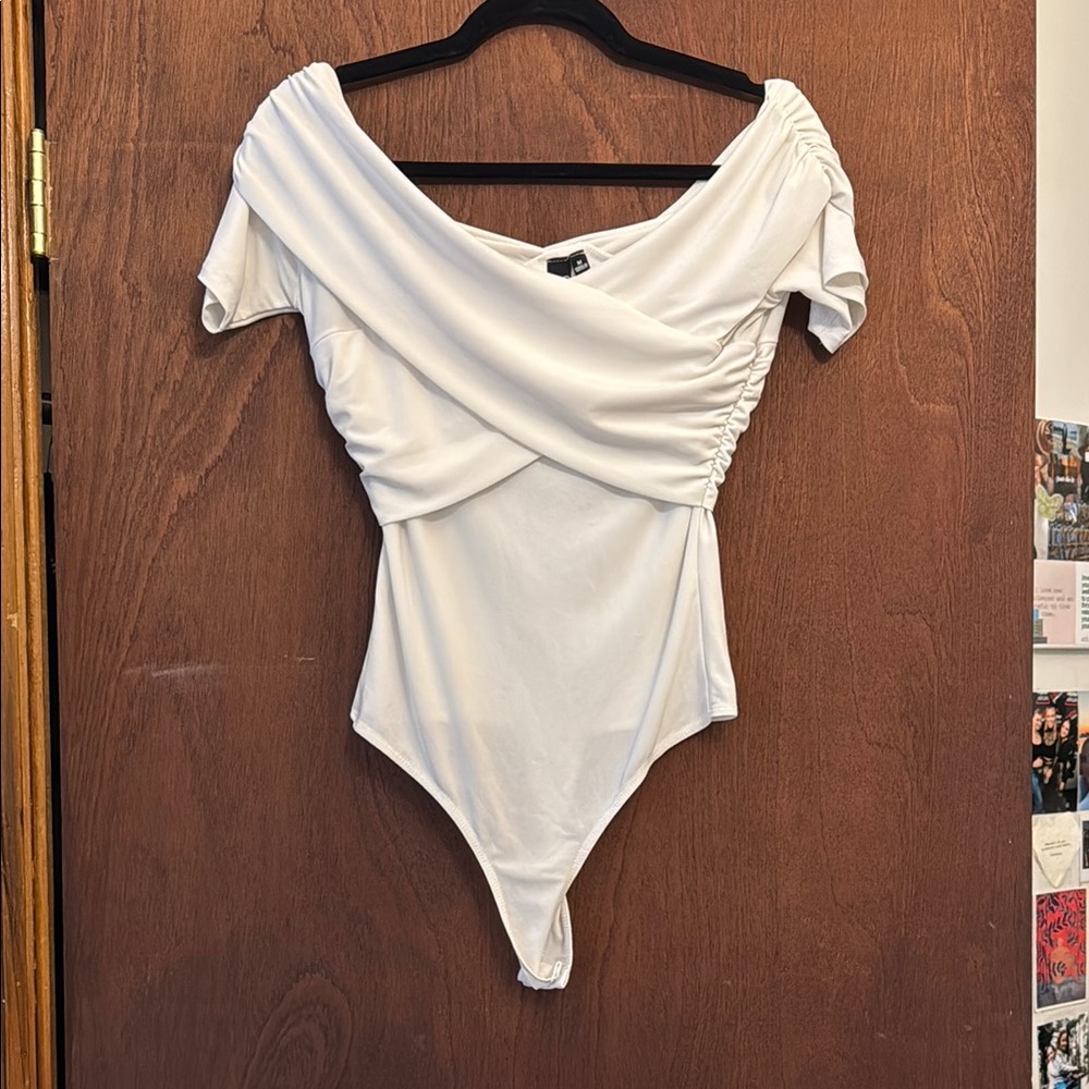 White Off-Shoulder Bodysuit
